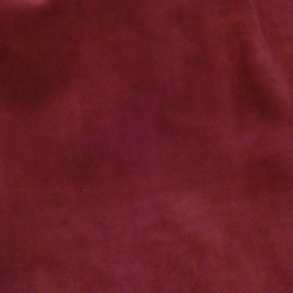 Suede Leather 5"x11" BURGUNDY / Maroon Garment Grade Cowhide 3.5-4 oz / 1.4-1.6 mm PeggySueAlso® E2827-04