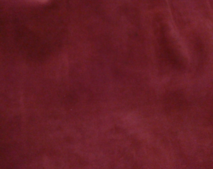 Suede Leather 12"x12" BURGUNDY / Maroon Garment Grade Cowhide 3.5-4 oz / 1.4-1.6 mm PeggySueAlso®  E2825-11 hides available