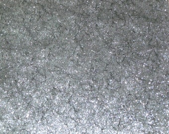 Vintage Crackle 8"x10"  SILVER Metallic on BLACK Cowhide Leather 3-3.5 oz / 1.2-1.4 mm PeggySueAlso® E2844-05 hides available