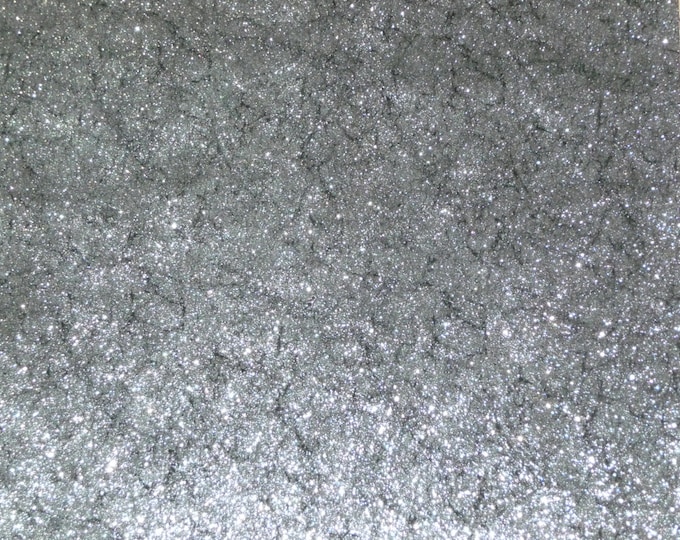 Vintage Crackle 12"x12" SILVER Metallic on BLACK Cowhide Leather 3-3.5 oz / 1.2-1.4 mm PeggySueAlso E2844-05 hides available