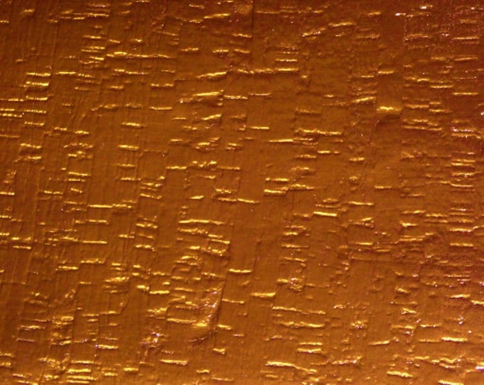 Metallic Cork 3, 4, 5 or 6 sq ft Solid BRONZE Metallic applied to CoRK on Cowhide Leather 4 body/strength Thick 5oz/2mm PSA E5610-109