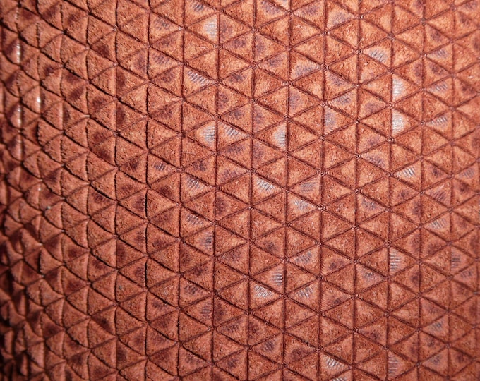 Mini Triangles 5"x11" CINNAMON SPICE On Italian Pressed Suede Cowhide 3-3.25 oz / 1.2-1.3 mm PeggySueAlso® E3172-02