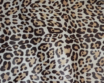 Leather 12"x12" Almond LARGE Cheetah / Leopard Print Grain NOT hair on Cowhide 2.5 oz / 1 mm PeggySueAlso™ E5000-01