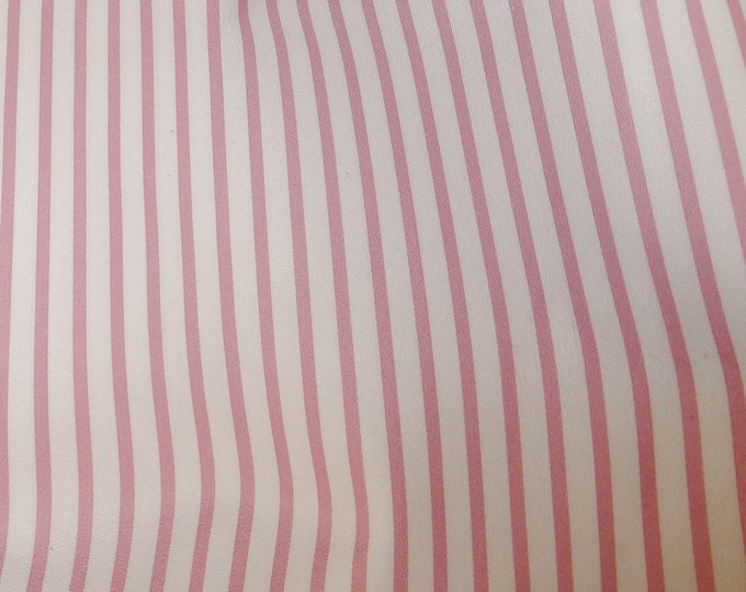 Leather 5"x11" CANDY STRIPE Pink PTR stripes on White Medium firm not real soft Cowhide 2.5-3oz/1-1.2mm PeggySueAlso E3097-05