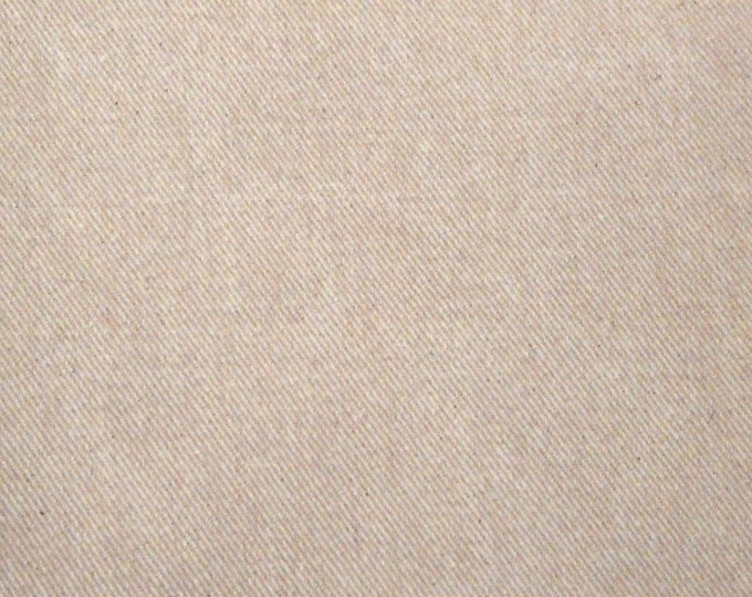 Denim 3-4-5 or 6 sq ft BEIGE / Cream Washed Drill Denim Fabric applied to leather Thick 6 oz/2.4mm PeggySueAlso® E5612-19 Neutral