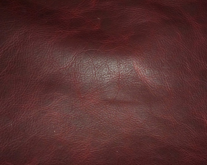 PULL UP Leather 12"x12" Matte Distressed MERLOT Wine Cowhide 3-3.5 oz /1.2-1.4 mm PeggySueAlso® E2930-06