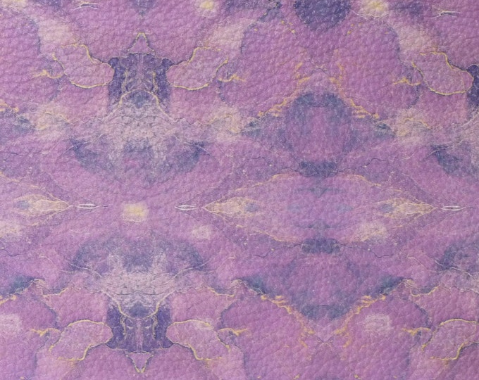 Leather 12"x12" Marbled ONYX in LILAC 3.75 oz /1.5 mm PeggySueAlso E4605-05 hides available
