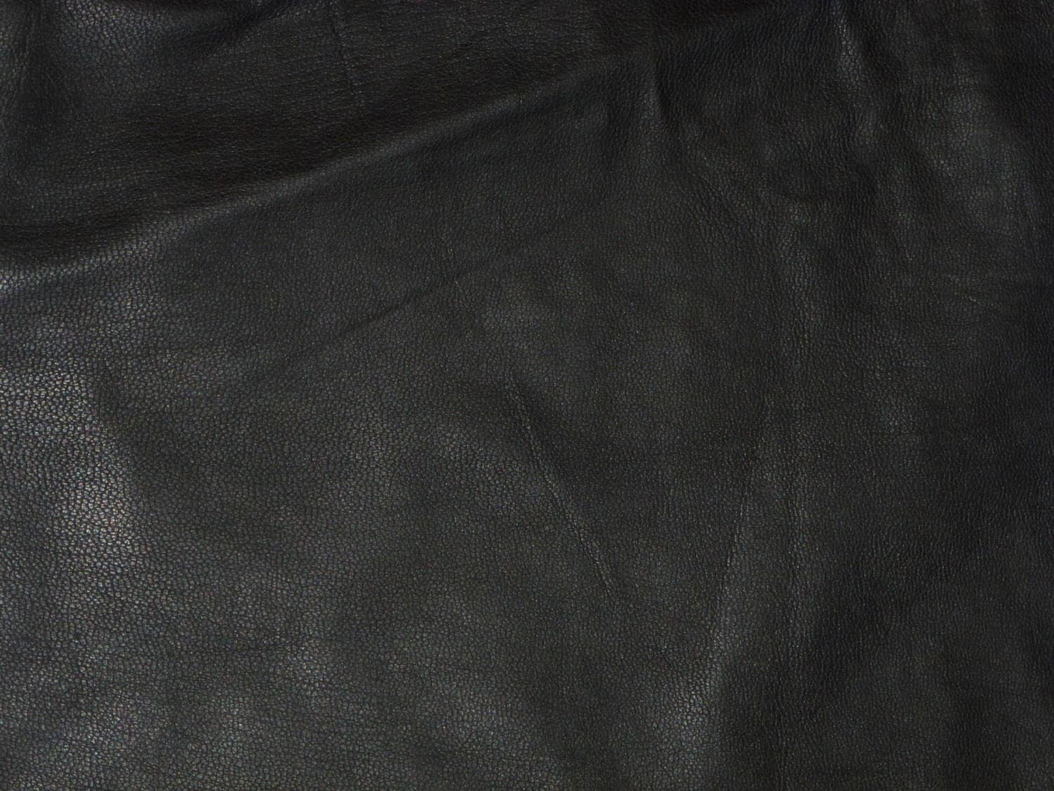 Leather 6-7 sq ft Black fine grain Goatskin Leather First Quality Hide ...