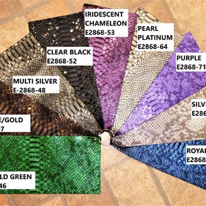 Mystic Python 8"x10" ROSE GOLD Metallic on BLACK Suede Cowhide Leather ...