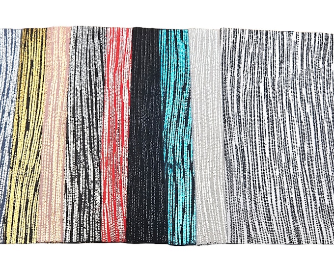 RAINY DAY Random Variety pack 10 pieces of 5"x11" Metallic Stripes on Cowhide Leather PeggySueAlso 3oz/1.2 mm E1030