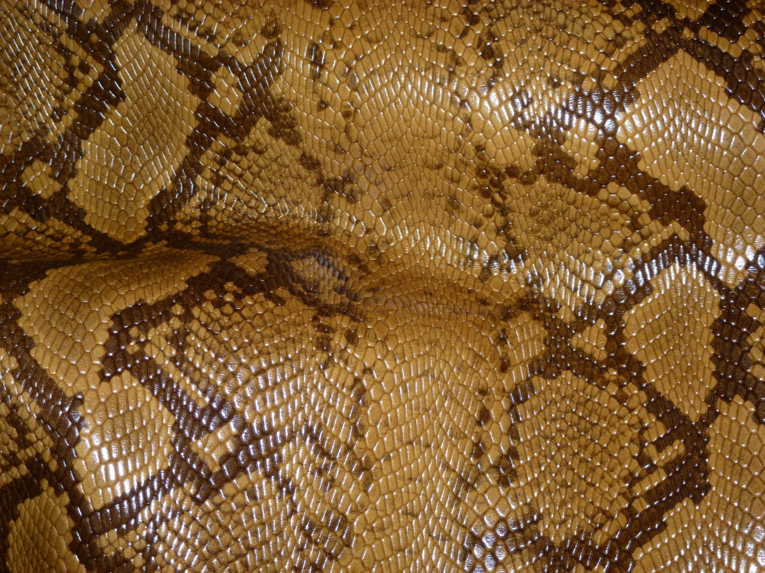 Leather 8x10 DIAMOND Python Brown on BUTTERSCOTCH Glossy embossed ...
