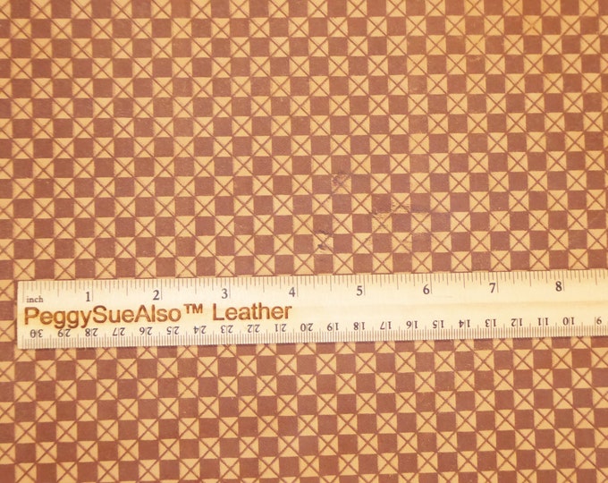 Leather 8"x10" DISTRESSED Mini CHECKERBOARD /Diamond Soft Lambskin (read description) 2-3 oz /0.8-1.2 mm PeggySueAlso E2855 hides too