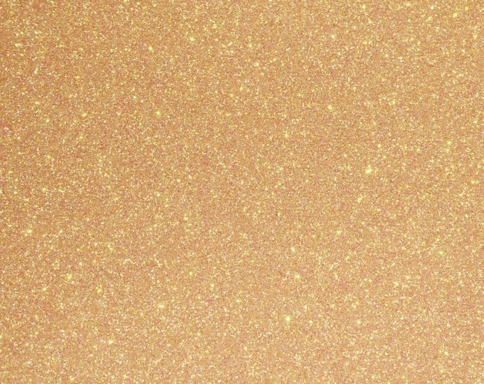 Fine GLITTER 8"x10" TOPAZ / CARAMEL Tan applied to beige Leather THiCK 5-5.25 oz/ 2-2.25 mm PeggySueAlso® E4355-66