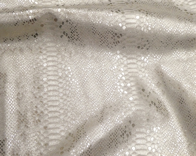 Mystic Python 8"x10" Platinum / Champagne Metallic on Beige PeggySueAlso® E2868-36 Hides Available