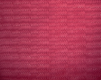 Braided Fishtail  8"x10" RASPBERRY Soft Italian Cowhide Leather 2.5-3 oz / 1-1.2 mm PeggySueAlso E3160-08 Hides Available