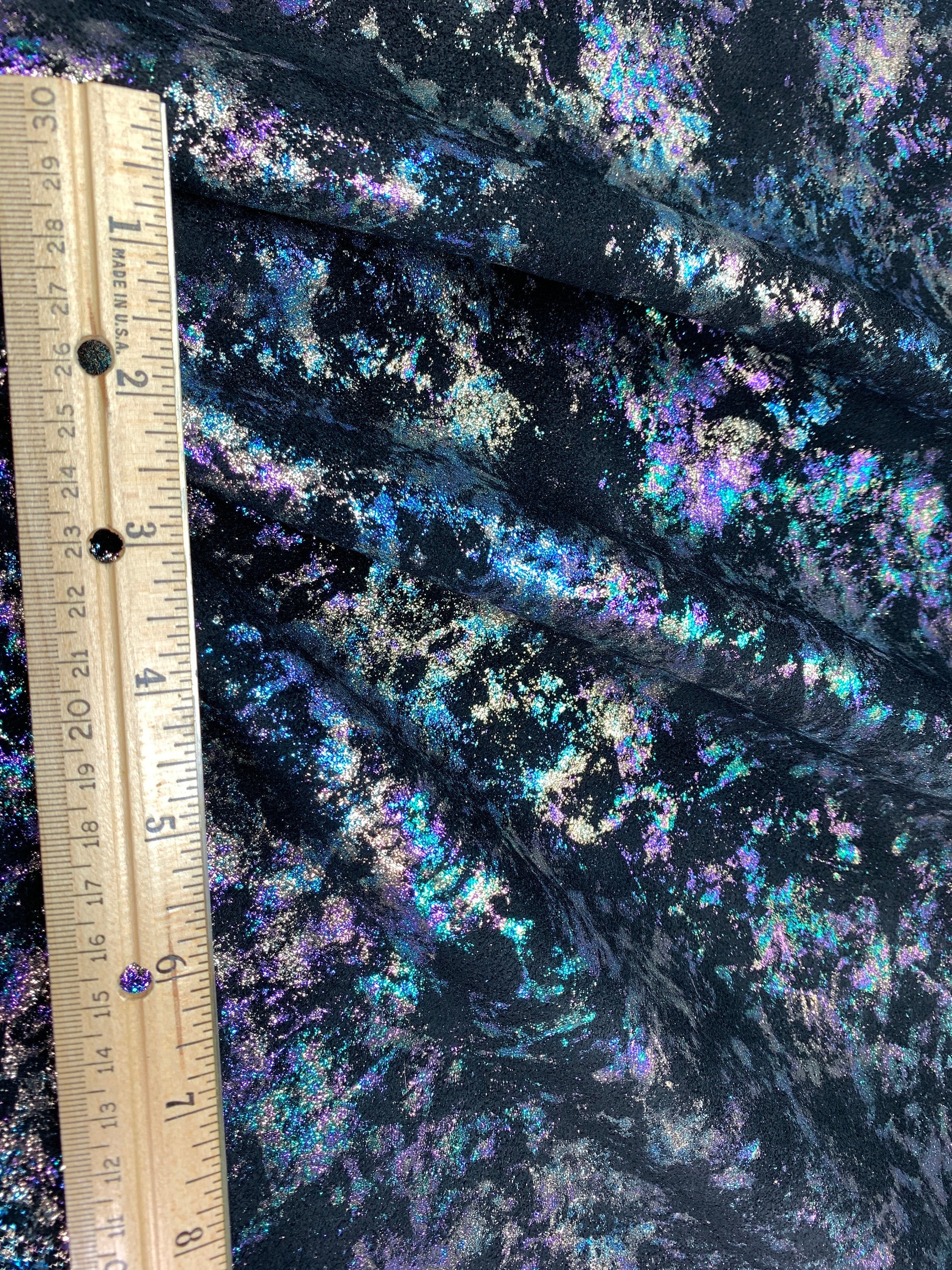 Leather 8"x10" Northern Lights - SPECTRUM Metallic  on BLAC…