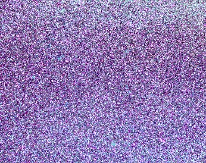 Fine Glitter 5"x11" AURORA PURPLE Very sparkly with silver & blue specks Fabric applied to Leather 4.5-5oz/1.8-2 mm PeggySueAlso® E4355-30