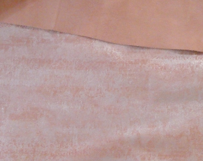 Silver Cloud 3-4-5 or 6 sq ft DUSTY PINK on Cowhide SUEDE Leather 3-3.25 oz /1.2-1.3 mm PeggySueAlso® E6300-05