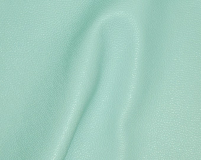 Imperial 3-4-5 or 6 sq ft  MINTY Aqua Finished Pebble Grain Thick Italian Cowhide Leather 3.75-4oz/1.5-1.6 mm PeggySueAlso®  E3205-04