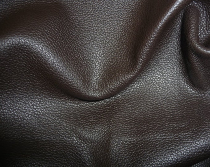 Biker 8"x10" DARK BROWN Top grain Thick Cowhide Leather 3-3.5 oz / 1.2-1.4mm  hides available PeggySueAlso E2879-04