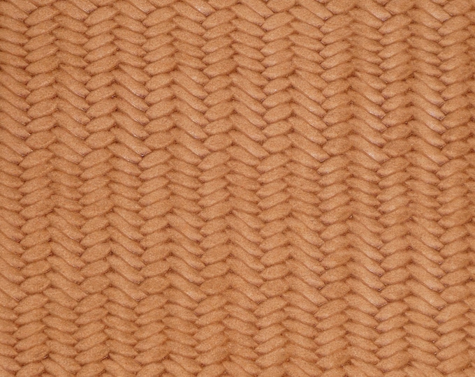 Last One Braided Fishtail 8"x10" RAW SIENNA Soft Cowhide Leather 3 oz / 1.2 mm #557 PeggySueAlso™ E3160-70(c)