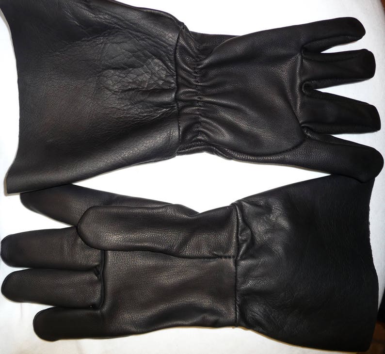 TOUGH GOATSKIN LEATHER MOTORCYCLE SHORT CUFF GLOVES MADE IN THE USA