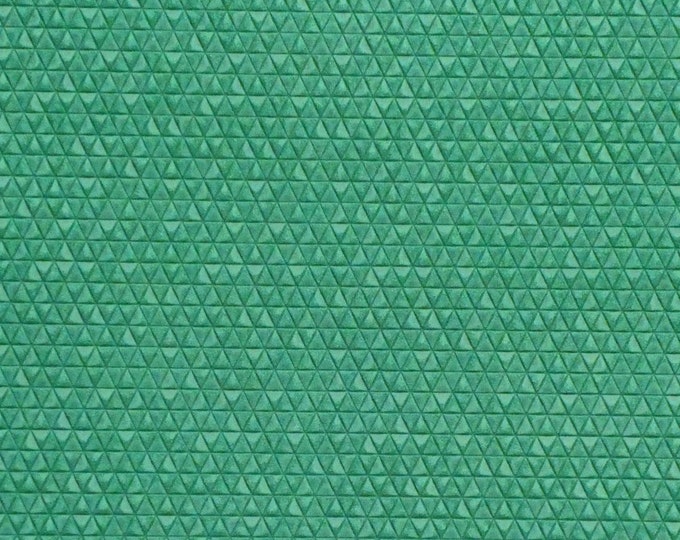 Mini Triangles 12"x12" EMERALD / JADE GREEN  On Italian Pressed Suede Cowhide 3 oz / 1.2 mm PeggySueAlso® E3172-04 hides available