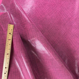 Leather 12x12 Saffiano look TW0 TONE HOT PINK and Black Linen Weave Soft Cowhide 3-3.5 oz/1.2-1.4 mm PeggySueAlso E8201-38 image 3