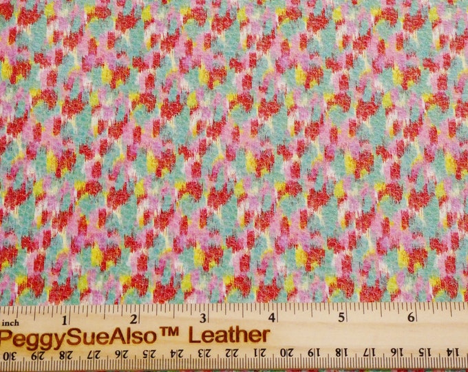 Leather 8"x10" TRIPPY SPRING SPLASH cowhide 3-3.25oz /1.2-1.3 mm PeggySueAlso E1380-34