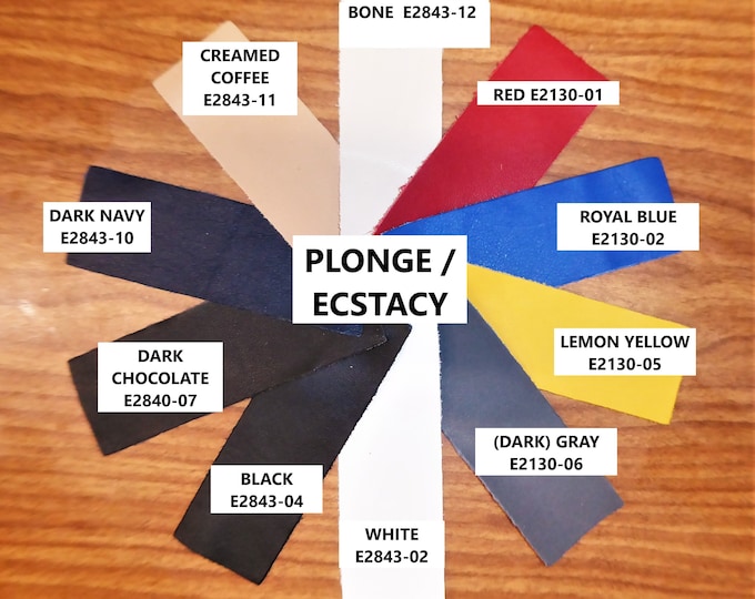 Plonge 3-4-5 or 6 sq ft  Ecstacy Color Choice Cowhide Leather THIN 1.75-2 oz / 0.7-0.8mm PeggySueAlso® E2843 E2130