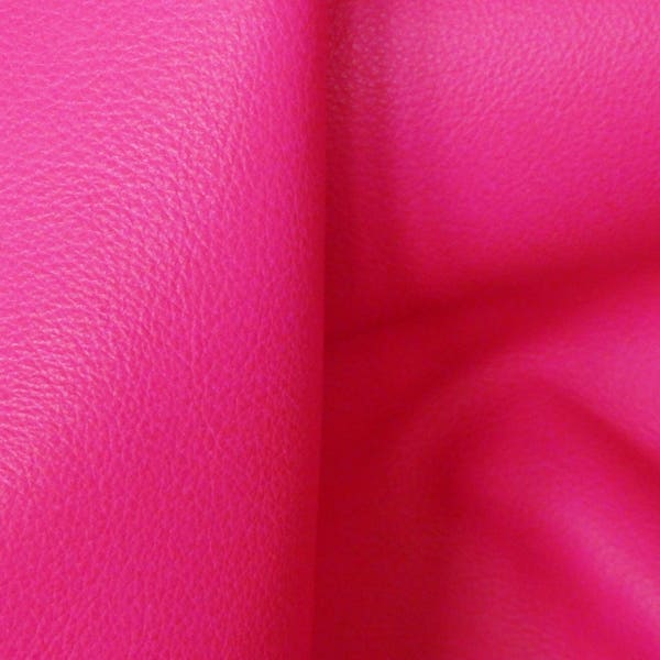 NEON Leather 5"x11" Pebbled HOT PINK Neon soft Cowhide shows the grain 3.25-3.75oz/1.3-1.5 mm PeggySueAlso® E2530-02B