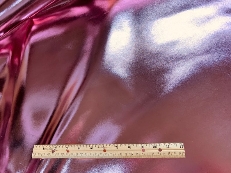 Metallic Leather 12x12 smooth Metallic Rosy LIGHT PINK Foil Cowhide 3oz /1.2 mm PeggySueAlso® E2845-09 image 1