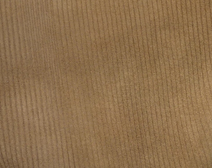 CORDUROY 2 pieces 4"x6" Sandy Brown Embossed Cowhide 3.5 oz / 1.4mm PeggySueAlso® E9601-01