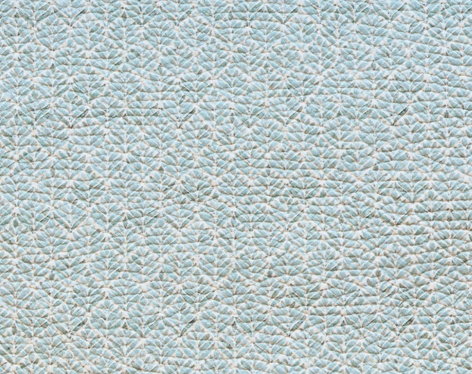 Leather 3-4-5 or 6 sq ft ARABESQUE SEAFOAM Sea Green cowhide fairly thick 4 oz /1.6 mm PeggySueAlso E4385-02