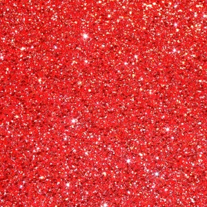 May include: A close-up of a red glitter background. The glitter is very fine and creates a sparkling effect.