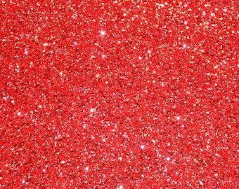 Chunky Glitter 5x11 LUST Red with flakes of silver metallic Glitter backed  with Leather 5.5-6oz /2.2-2.4 mm PeggySueAlso® E4355-67 xmas