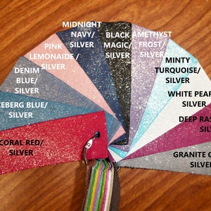 Dazzle 12"x12" Dazzle Silver on STORMY TAUPE Suede Cowhide Leather 2.5 oz / 1 mm PeggySueAlso E8300-14 hides available image 2