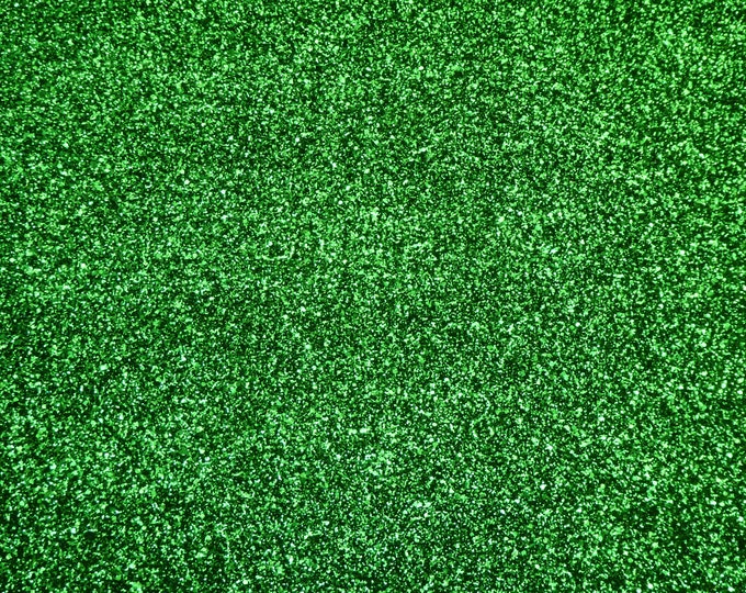 Chunky Glitter 2 pcs 4"x6" NEW version Emerald Green METALLIC applied to Leather 6 oz/2.4 mm PeggySueAlso® E4355-05 E4355-62