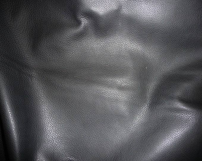 Leather 12"x12" Soft Black Made to RESEMBLE Deerskin Full Grain Aniline COWHIDE 3oz / 1.2mm PeggySueAlso® E2881-07 hides available