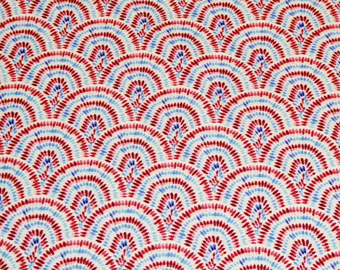 Leather 8"x10" PATRIOTIC GRUNGE SEIGHIA Red, blue on white 3.75-4.25 oz/ 1.3-1.5mm #399 PeggySueAlso™ E1385-04