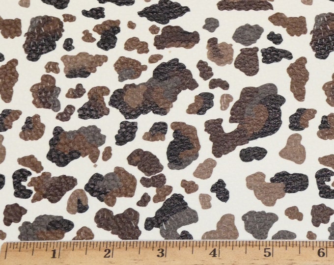 Leather 3-4-5 or 6 sq ft WESTERN CoW Print, several shades of brown now on CREAM Cowhide 3.25-3.5oz/1.3-1.5mm PSA E1678-03