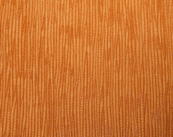 Palm Leaf  8"x10" Light BURNT ORANGE Cowhide Leather 3-3.25 oz / 1.2-1.3 mm PeggySueAlso® E3171-16