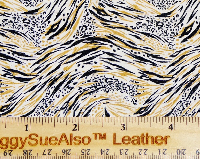 Cork 8"x10" LEOPARD FRENZY on CORK applied to Leather for body/strength Thick 5oz/2mm PeggySueAlso® E5610-302