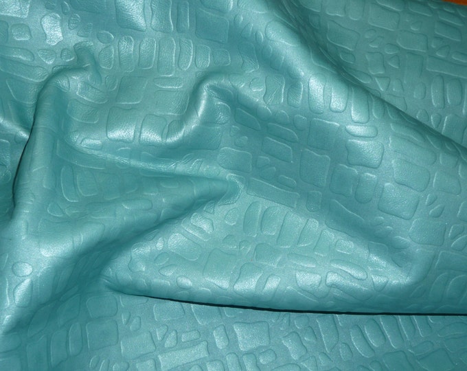 Leather 12"x12" Giraffe Pearlized ICE PRINCESS embossed Cowhide  2-2.5 oz / .8-1mm PeggySueAlso E2095 Limited