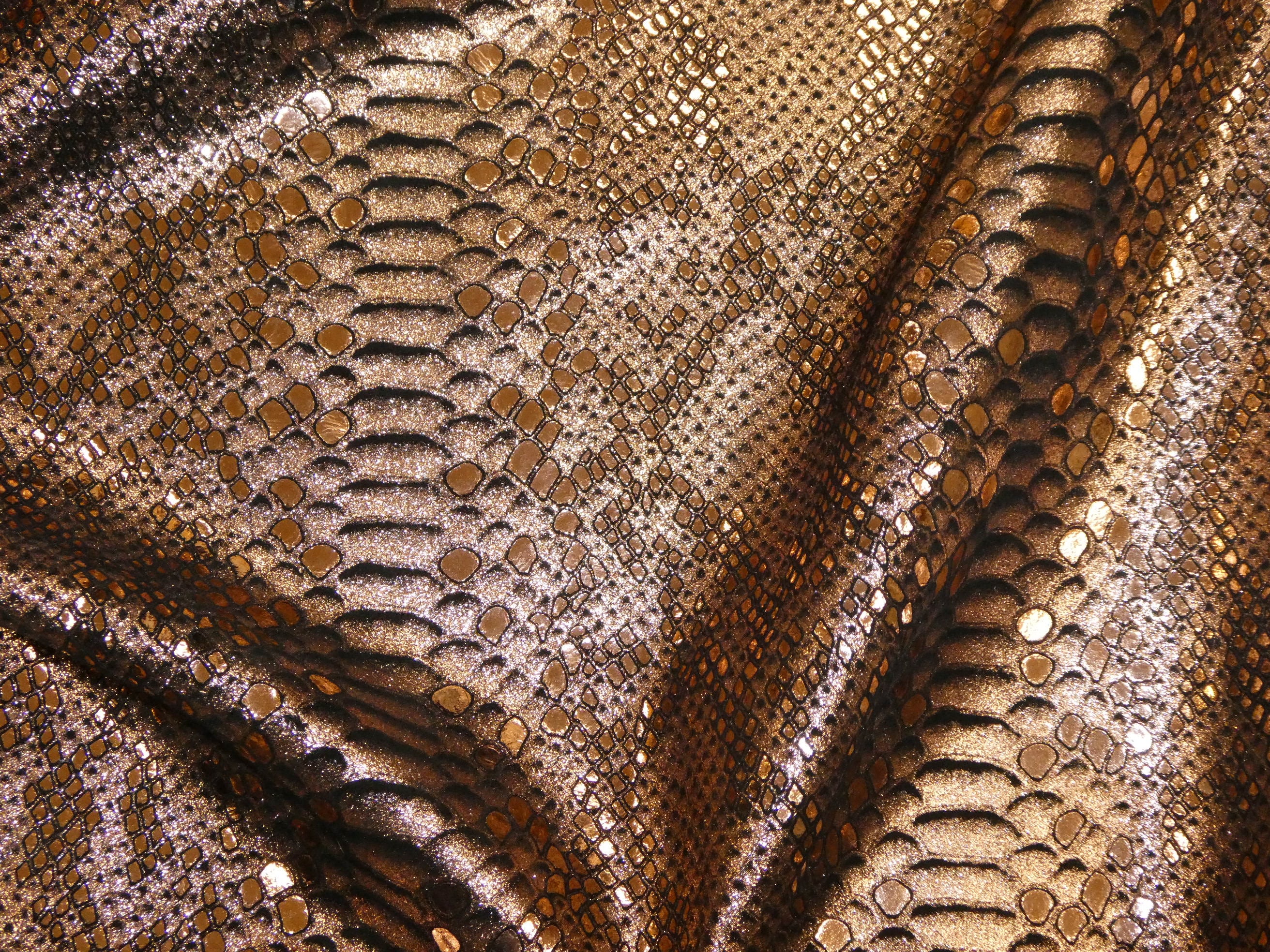 Mystic Python 8x10 ROSE GOLD Metallic on BLACK - Etsy