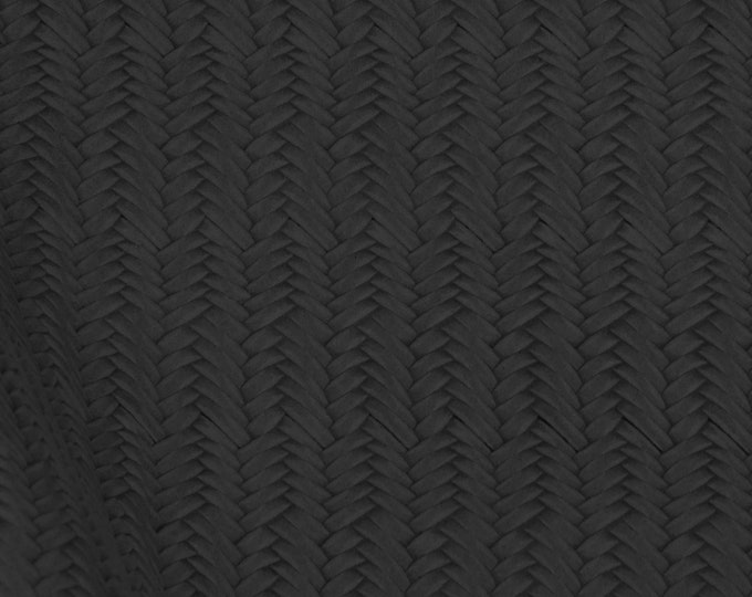 Leather 2 pieces 4"x6" Braided Fishtail BLACK soft USA Cowhide 2.5-3 oz / 1-1.2 mm PeggySueAlso E3160-12