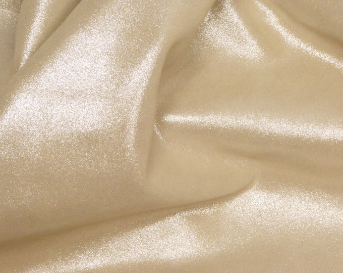 Dazzle 8"x10" Silver on CHAMPAGNE Metallic Suede Cowhide Leather 2.5 oz / 1 mm PeggySueAlso® E8300-23 hides available