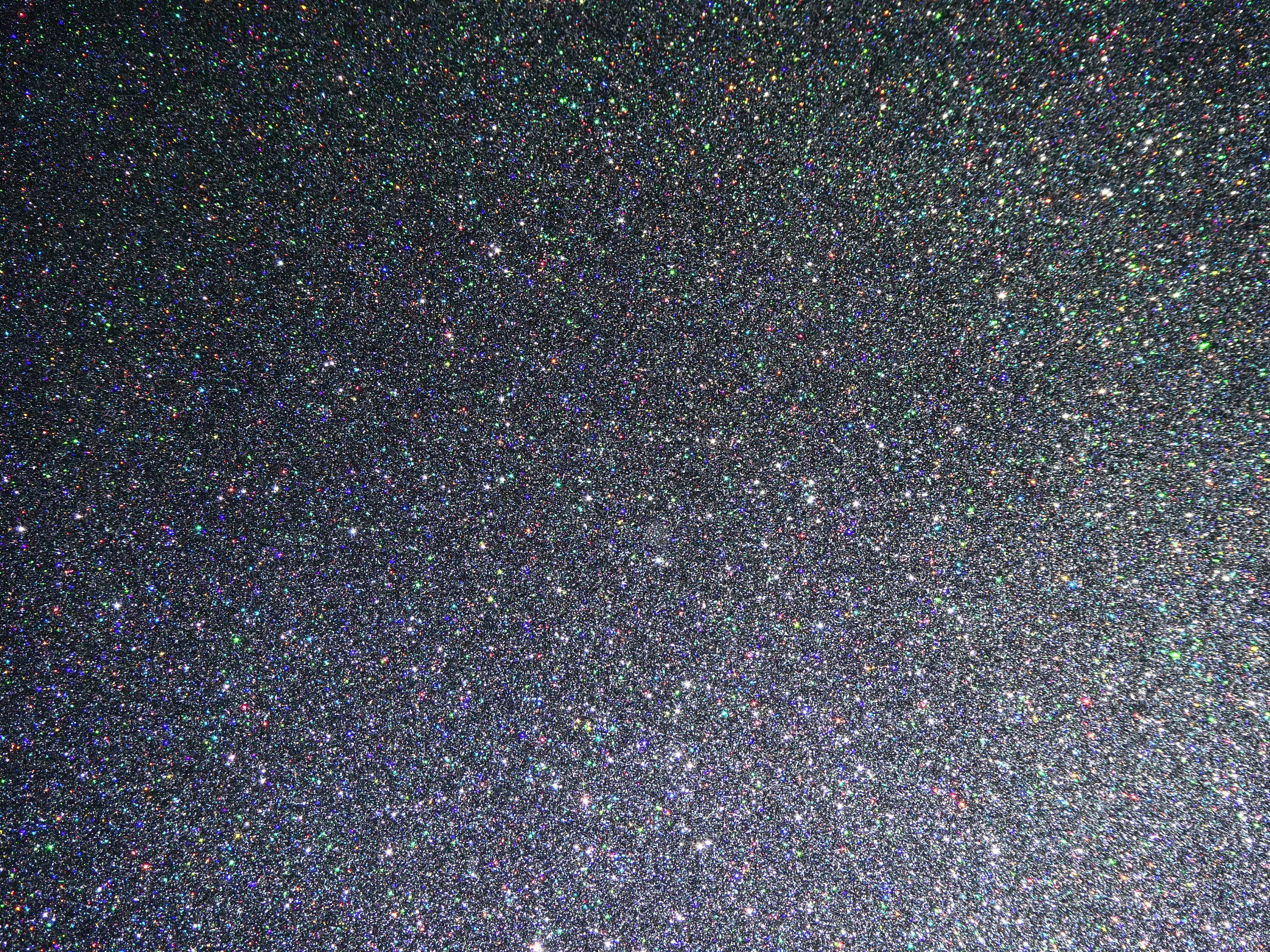 Fine GLITTER 8x10 BLACK applied to Black Cowhide Leather THiCK 5