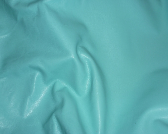 Divine 12"x12" ROBIN EGG Blue Top grain Cowhide Leather  2-2.5 oz / .8-1 mm PeggySueAlso®  E2885-39  hides available