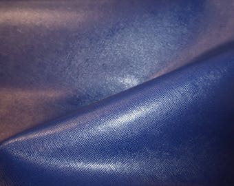 Saffiano Leather 8"x10" Italian NAVY Marine Blue Weave Embossed Cowhide 2.5-3oz/ 1-1.2mm PeggySueAlso™ E8201-03 hides available